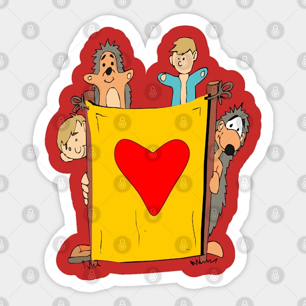 Puppet theater Sticker by drawn freehand